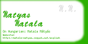 matyas matala business card