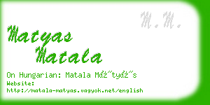 matyas matala business card